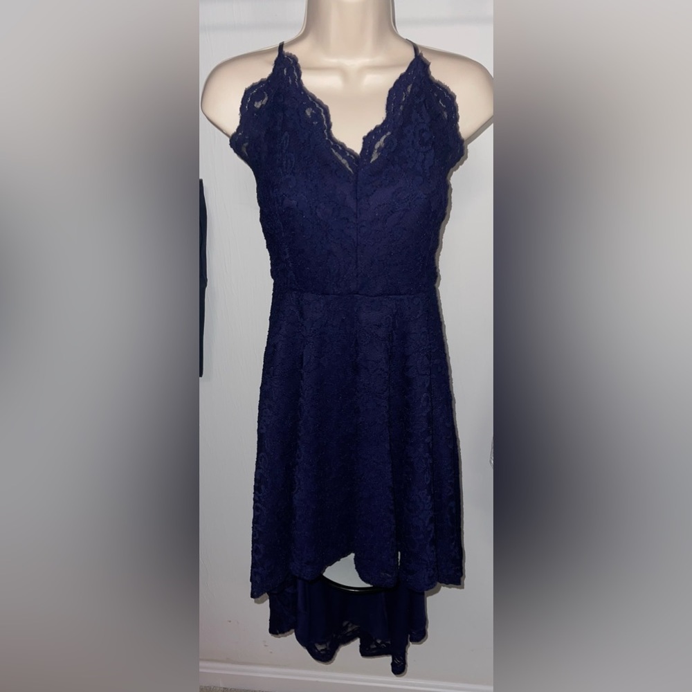 Navy High low dress